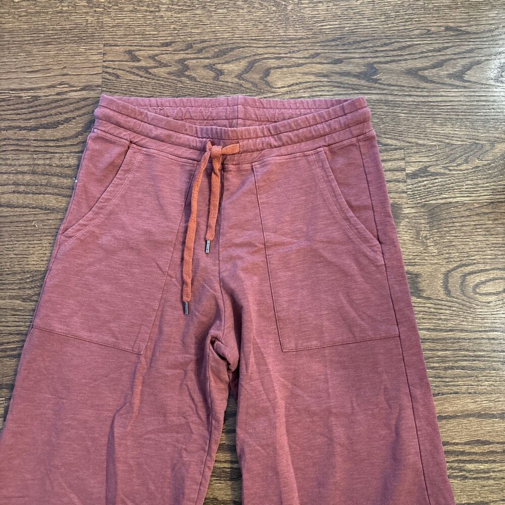 Sundry Wide Leg Cropped Sweat Pants Maroon Size Small - Picture 4 of 7